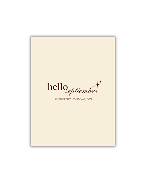 HELLO SEPTIEMBRE - planner mensual